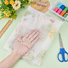 Flower Pattern Embroidered Polyester Tulle Lace Fabric DIY-WH0409-67-3