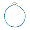 Synthetic Turquoise & Natural Carnelian Beaded Necklaces X1-NJEW-TA00161-4