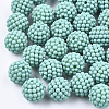 Rubberized Style Acrylic Beads MACR-T022-02B-1
