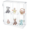 6 Grids Plastic Model Organizer Display Case AJEW-WH0472-76-1