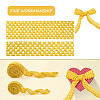 2 Rolls 2 Sizes Polyester Elastic Ribbon EW-TA0001-02B-1