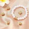 6Pcs 3 Styles Brass Pave Clear Cubic Zirconia European Beads KK-CJ0003-08-6