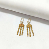 Ethnic Style Brass Micro Pave Cubic Zirconia Tassel Chandelier Earrings for Women DU1542-1