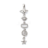 Brass Micro Pave Clear Cubic Zirconia Pendants LS-KK-D101-01D-P-1