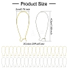 40Pcs 2 Colors Brass Hoop Earrings Findings Kidney Ear Wires KK-YW0002-38-2