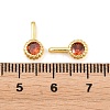 Brass Pave Cubic Zirconia Charms KK-K340-45G-01-3