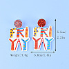Word Friyay Acrylic Dangle Stud Earrings FS-WG01C29-07-1