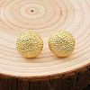 Brass Half Round Stud Earrings EJEW-F389-23G-1