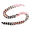 Cherry Quartz Glass & Natural Labradorite & Synthetic Goldstone & Obsidian Beads Strands G-Z135-A04-3