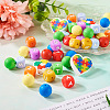 54Pcs 12 Style Food Grade Eco-Friendly Silicone Beads SIL-TA0001-66-15