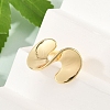 S-Shaped Brass Open Cuff Rings for Women RJEW-G343-19G-3