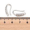 Brass Rhinestone Earring Hooks KK-C261-01D-P-3