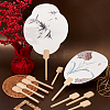 20Pcs Bamboo Short Fan Handle DIY-FH0010-40A-4
