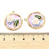 304 Stainless Steel Enamel Pendants STAS-B084-12G-01-3