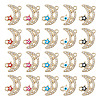 20Pcs 5 Colors Moon Alloy Enamel Connector Charms FIND-TA0002-19-1