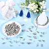 60Pcs 3 Styles Tibetan Style Zinc Alloy Cord End TIBE-SC0002-56-4
