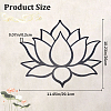 Lotus Acrylic Mirror Wall Stickers OACR-WH0032-07B-2