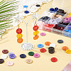 320Pcs 20 Colors 4-Hole Resin Buttons BUTT-TA0001-29D-7