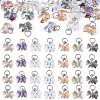 28Pcs 7 Colors Electroplate Glass Charms PALLOY-TAC0233-1