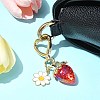 Acrylic Strawberry Pendant Decoration HJEW-SW00120-01-4