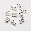 Alloy Enamel Awareness Ribbon Large Hole European Beads MPDL-R036-41G-1