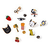 Kissitty Alloy Enamel Brooches JEWB-KS0001-01-12