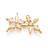 Brass Micro Pave Cubic Zirconia Chandelier Components Links KK-N263-36G-1