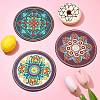 3 Pcs 3 Styles Creative Ethnic Style Silicone Coasters ST-CJ0008-11-5