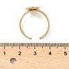 304 Stainless Steel Cuff Rings Components STAS-Z138-02G-02-5