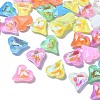 10Pcs Heart Translucent Glass Pointed Back Cabochons MRMJ-YW0001-062B-1