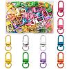 60Pcs 10 Colors Zinc Alloy Baking Paint Swivel Snap Hooks Clasps FIND-FS0005-10-1