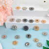 Gorgecraft 30 Sets 3 Styles Alloy Snap Buttons BUTT-GF0001-24-4