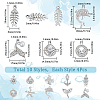 40Pcs 10 Style Alloy Crystal Rhinestone Pendants ALRI-SC0001-36-2