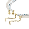 2Pcs 2 Style Natural White Jade & Lampwork Evil Eye Beaded Necklaces Set NJEW-JN04172-6