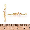 Brass Micro Pave Clear Cubic Zirconia Pendants KK-T078-01G-02-3