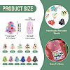 22Pcs 11 Colors Handmade Porcelain Beads PORC-TA0001-34-4