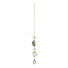 Brass & Crystal Suncatchers HJEW-G018-04B-G-2