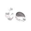 Non-Tarnish 304 Stainless Steel Chunky C-shape Stud Earrings EJEW-P198-06P-2