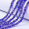 Electroplate Glass Beads Strands EGLA-A044-T4mm-B06-1