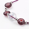 Adjustable Handmade Millefiori Glass Beaded Bracelets BJEW-JB06074-01-2
