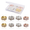 Yilisi 200Pcs 8 Style Brass Rhinestone Spacer Beads RB-YS0001-01-1