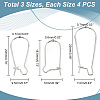   12Pcs 3 Style 925 Sterling Silver Hoop Earrings STER-PH0001-32-2