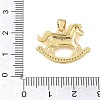 Brass Micro Pave Clear Cubic Zirconia Pendants KK-A303-05A-G-3