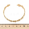304 Stainless Steel Flower Open Cuff Bangles for Women BJEW-M316-01G-5