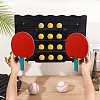 1 Bag Pine Wooden Wall-mounted Table Tennis Racket Storage Rack AJEW-CL0003-43-6