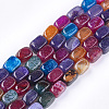 Natural Dragon Veins Agate Beads Strands G-T125-23G-1