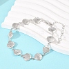 Starfish/Shell Shape/Cowrie Shell Shape Brass Link Chain Bracelets for Women BJEW-K248-07C-P-2