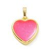 Real 18K Gold Plated Eco-friendly Rack Plating Brass Enamel Pendants KK-F843-06G-2