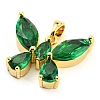 Brass Pave Cubic Zirconia Pendants KK-Q794-01A-G-2