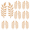 8 Pairs Leaf Alloy Lapel Pin Backs for Backpack Clothes JEWB-HY0001-51G-1